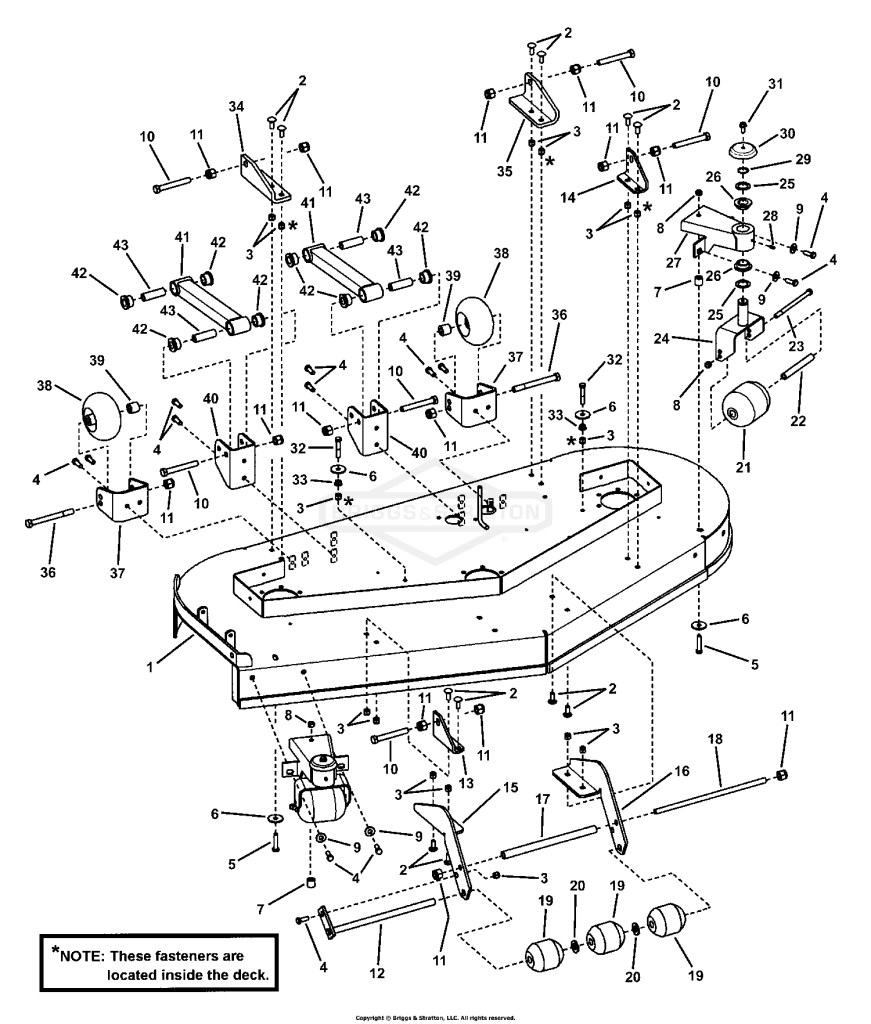 61 CUTTING DECK ASSEMBLY (Sub Assy)
