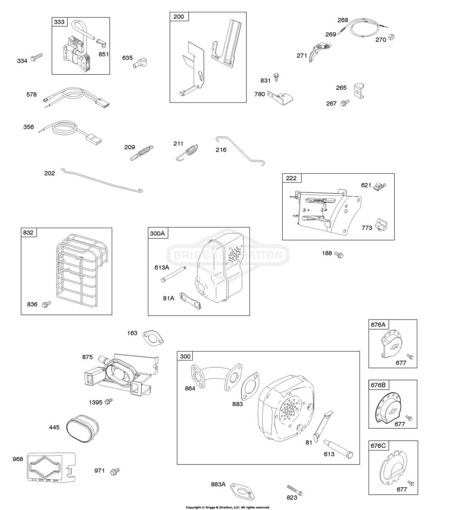 Air Cleaner, Controls, Governor Spring, Exhaust System, Ignition