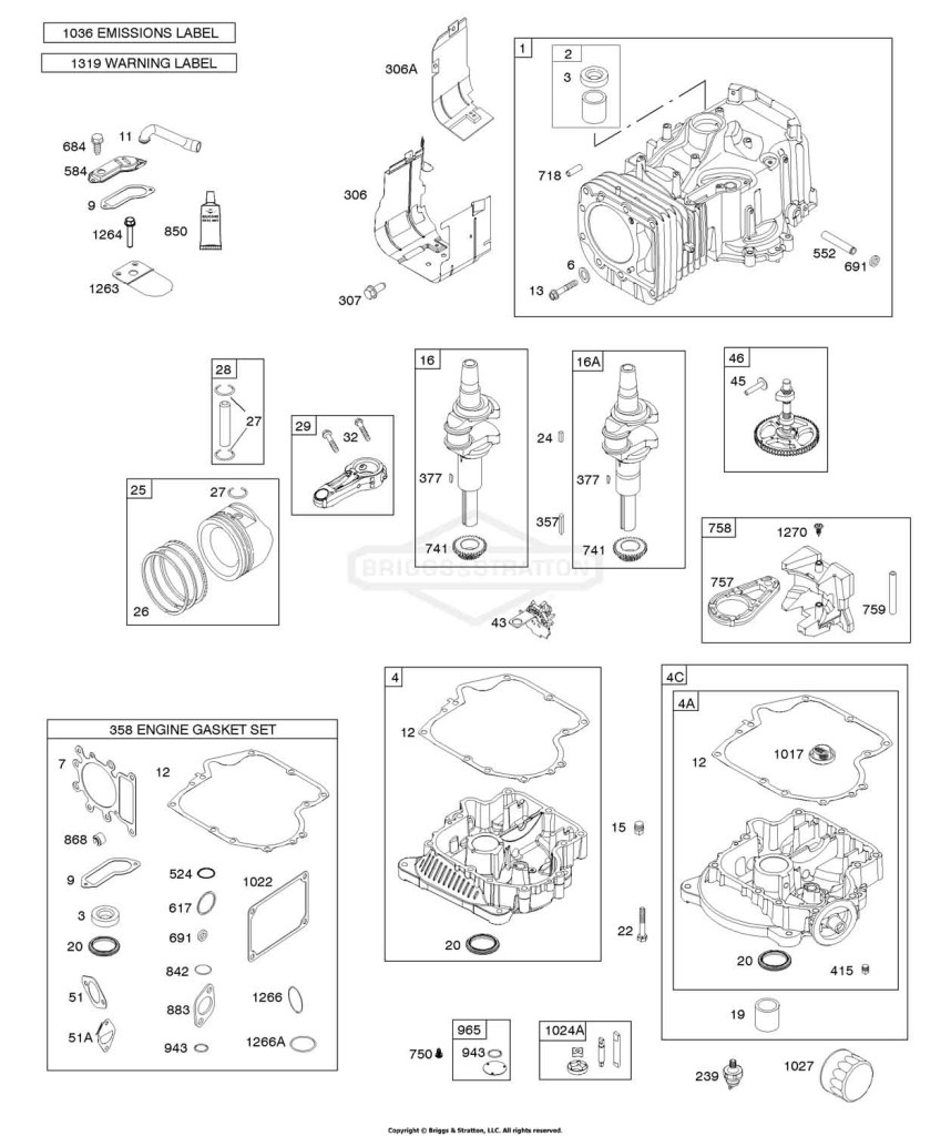 CAMSHAFT,CRANKSHAFT & COUNTER BALANCE, CYLINDER, ENGINE SUMP & BREATHER, LUBRICATION, PISTON, RINGS, CONNECTING ROD