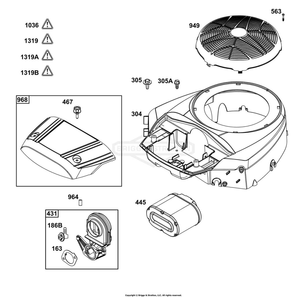 Blower Housing and Air Cleaner Group