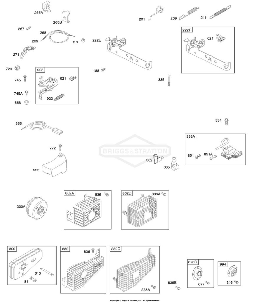 Brake, Controls, Governor Spring, Exhaust System, Ignition