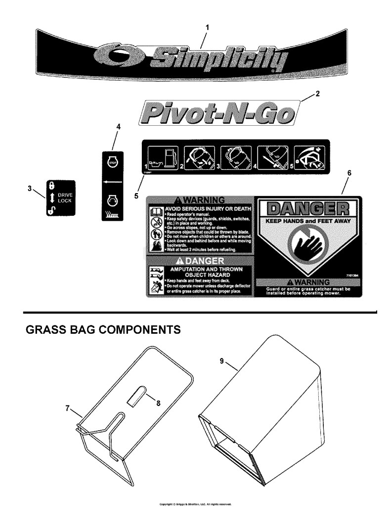 Decals & Bag Assembly