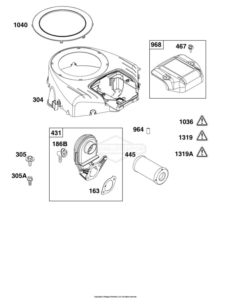 Blower Housing and Air Cleaner Group