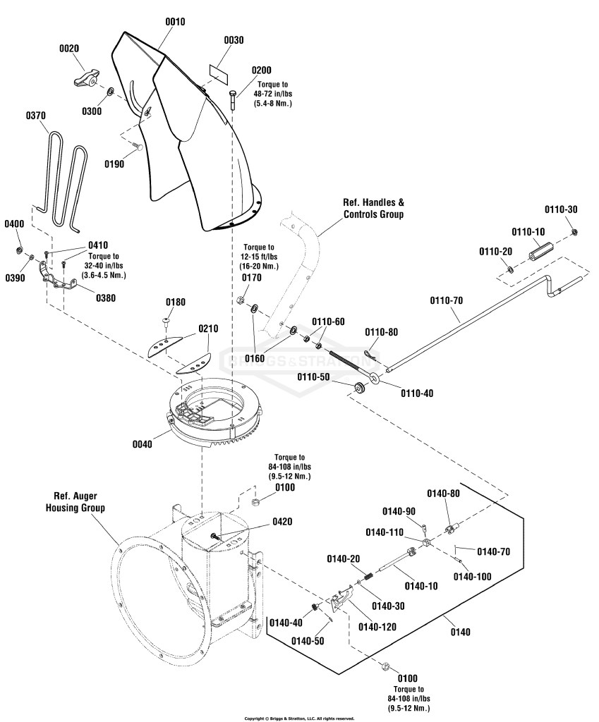 Chute & Rotation Group - Left Side Crank