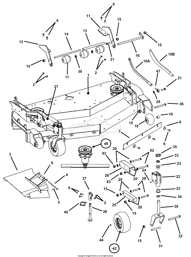 52 Mower Deck Assembly (Part 1)
