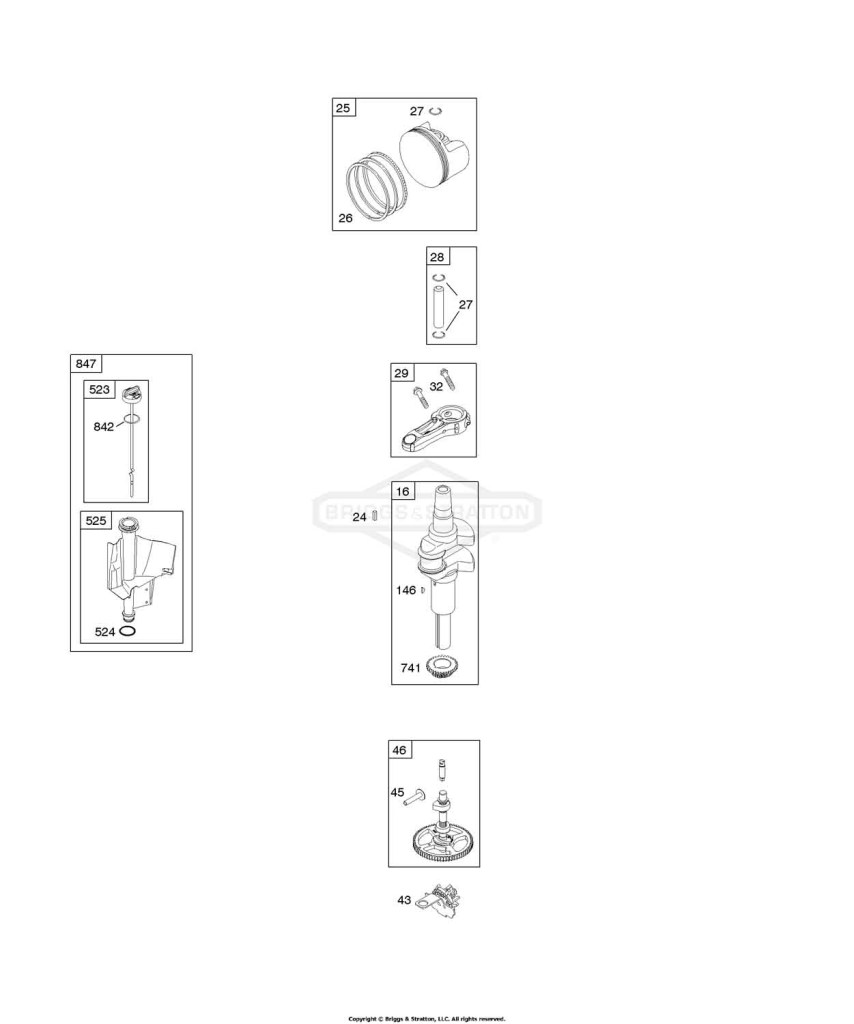 Camshaft, Crankshaft, Lubrication, Piston, Rings, Connecting Rod