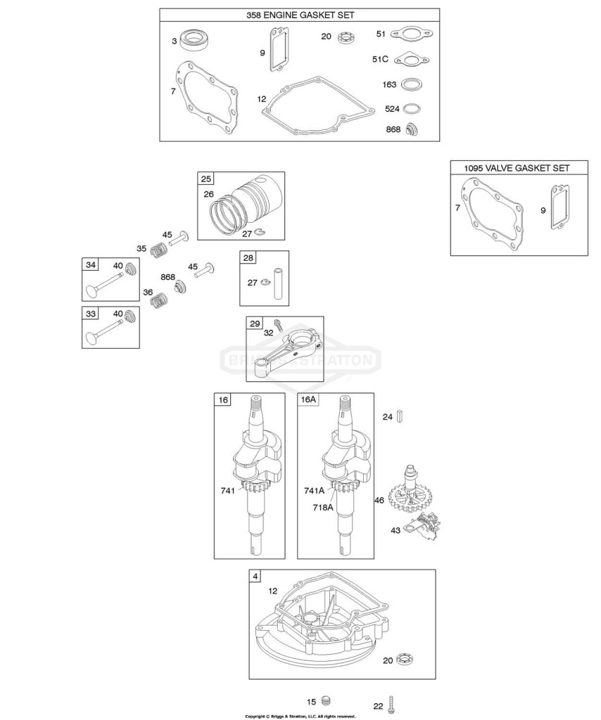 Camshaft, Crankcase Cover/Sump, Crankshaft, Gasket Set - Engine, Gasket Set - Valve, Piston/Rings/Connecting Rod