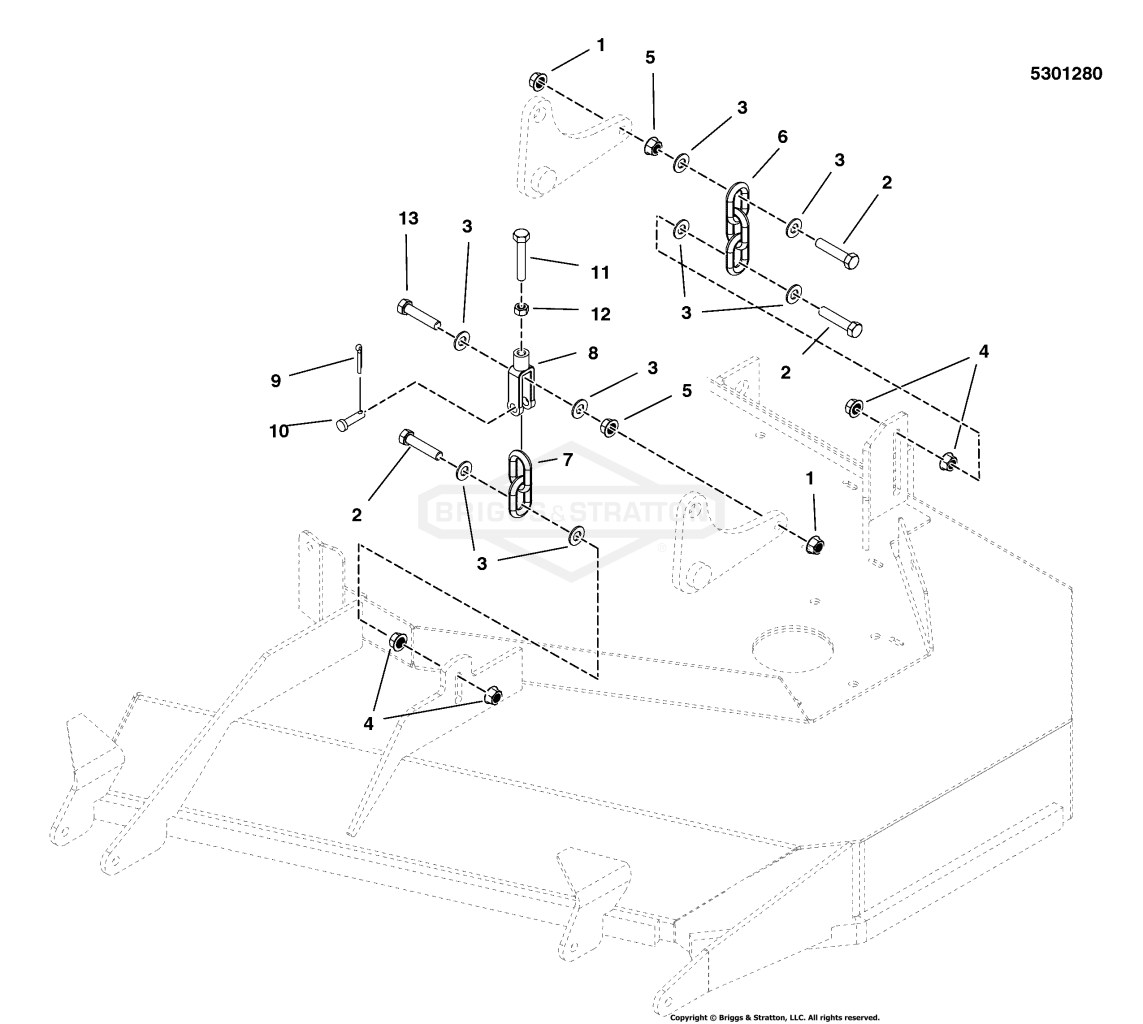 52 Mower Deck Group - Hanger Chains