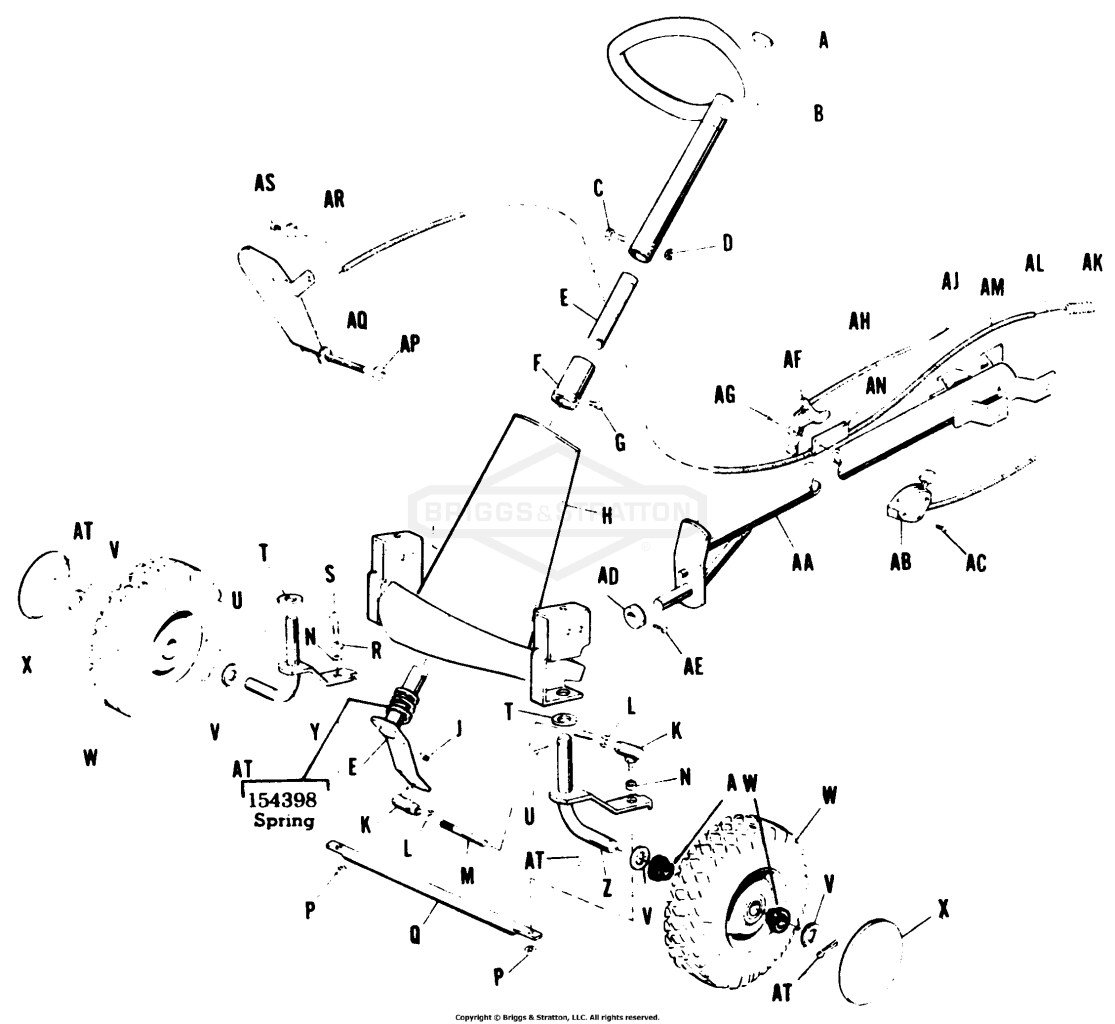 FRONT AXLE AND FRONT SUPPORT-MODEL 600