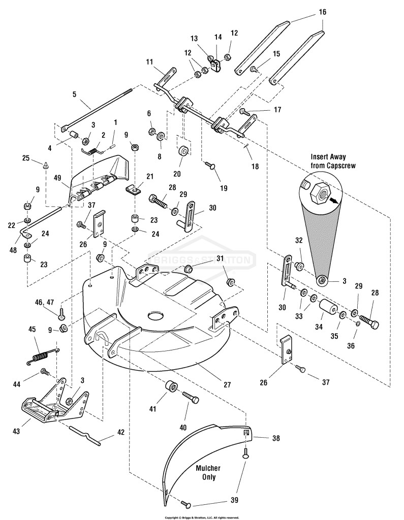 30 Mower Deck - Housing & Height Adjustment