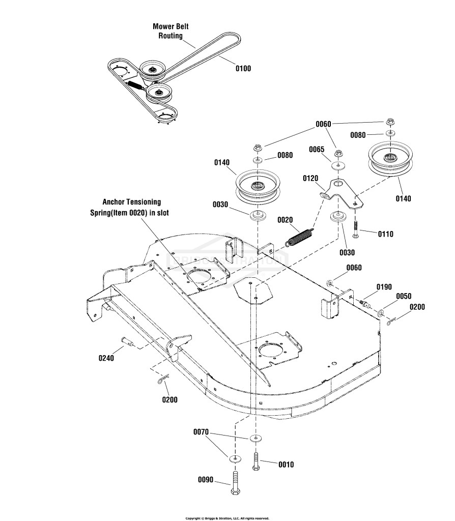 42 (107cm) Mower Deck - Clutch & Support Group