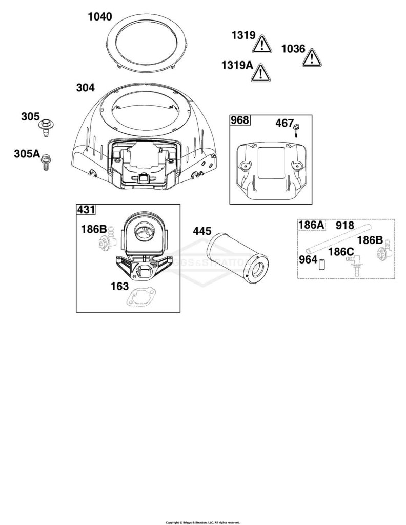 Blower Housing and Air Cleaner Group
