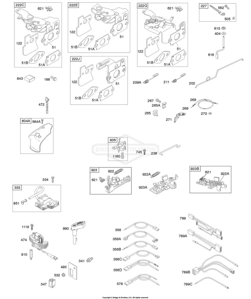 Brake, Controls, Governor Spring, Ignition