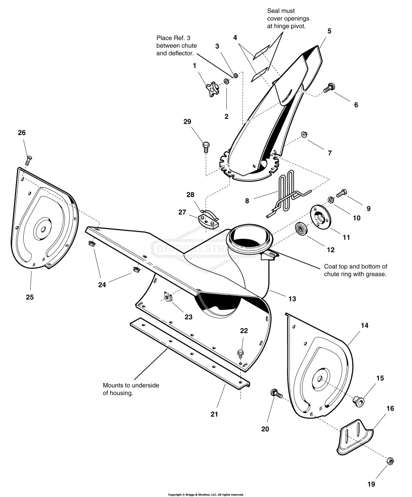 Auger Housing and Chute Group