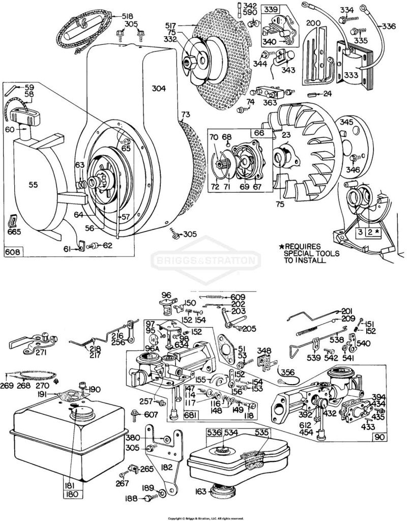 Carb Assy,Blower Hsg,Rewind