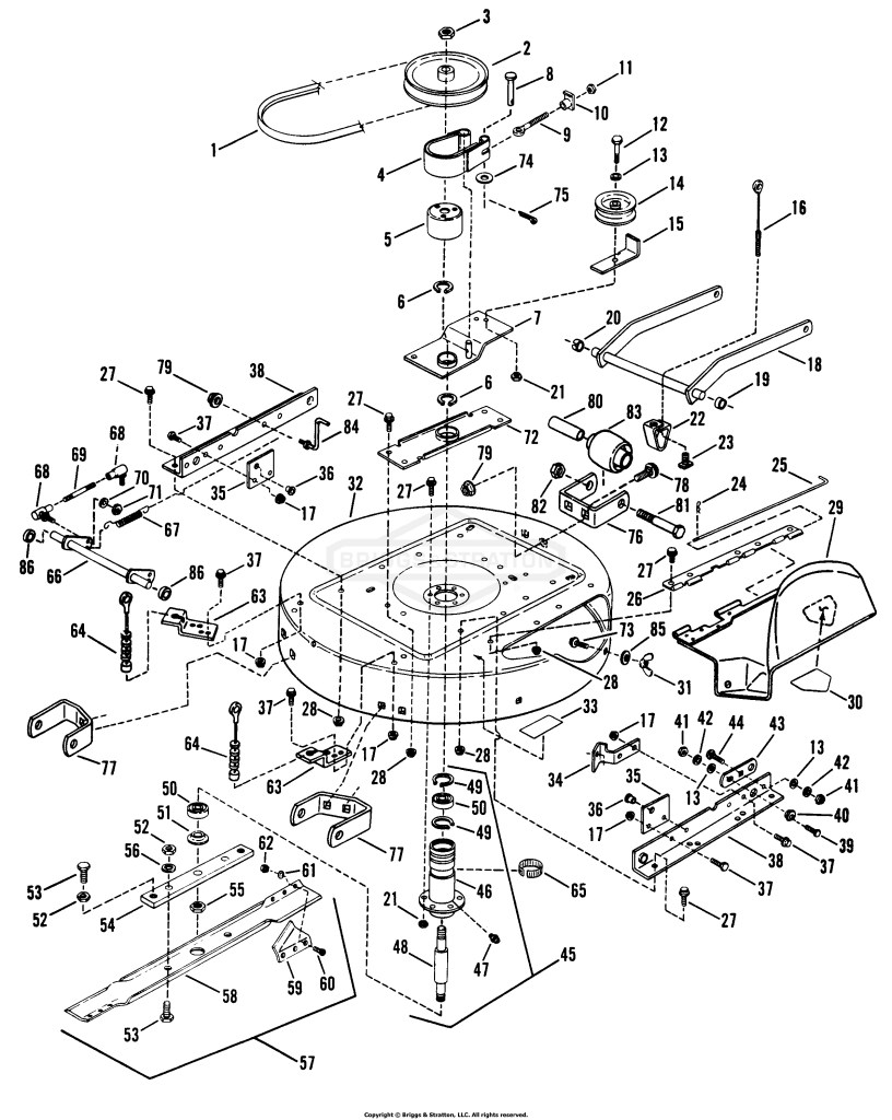 33 Cutting Deck, Belts, Brakes
