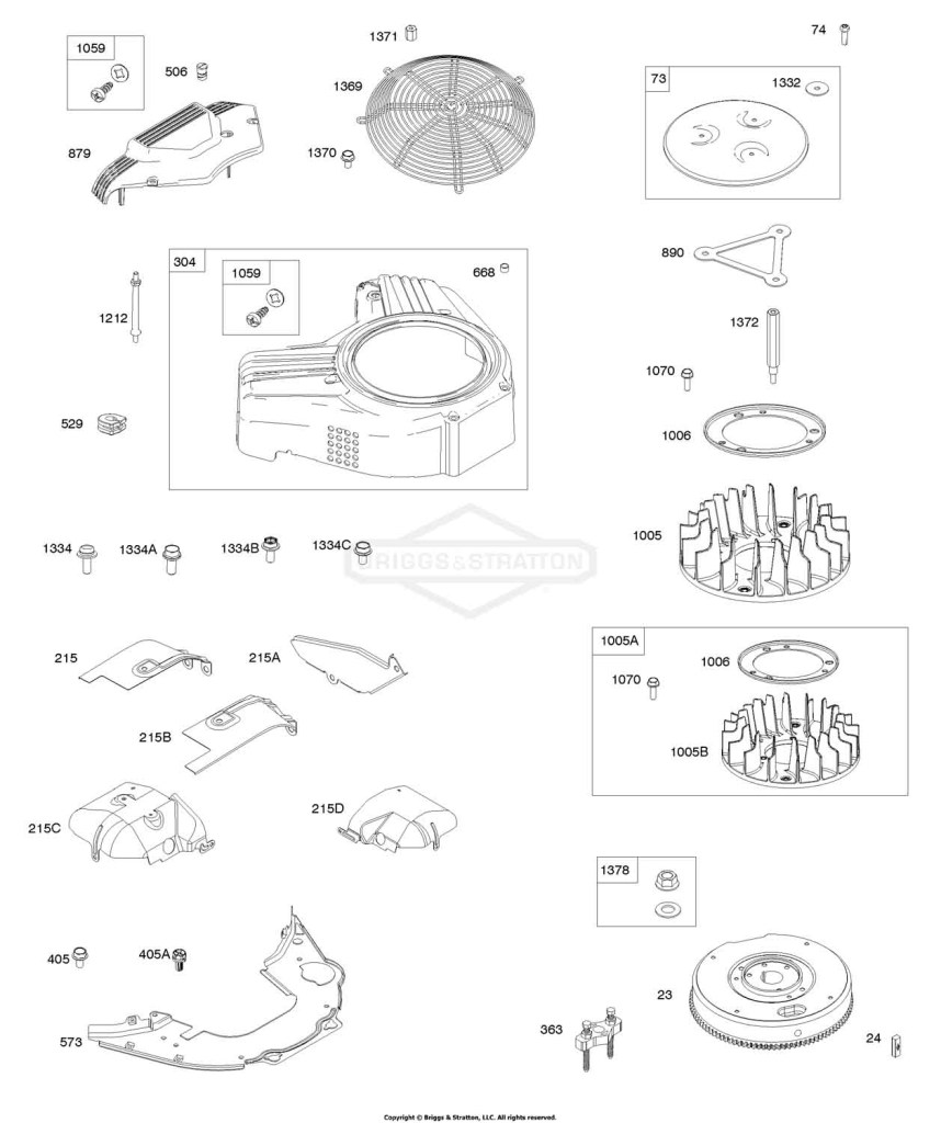 Blower Housing, Flywheel, Air Guides