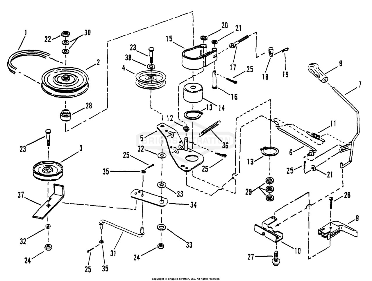 Belts, Brakes, Interlock (28 & 33 Models)