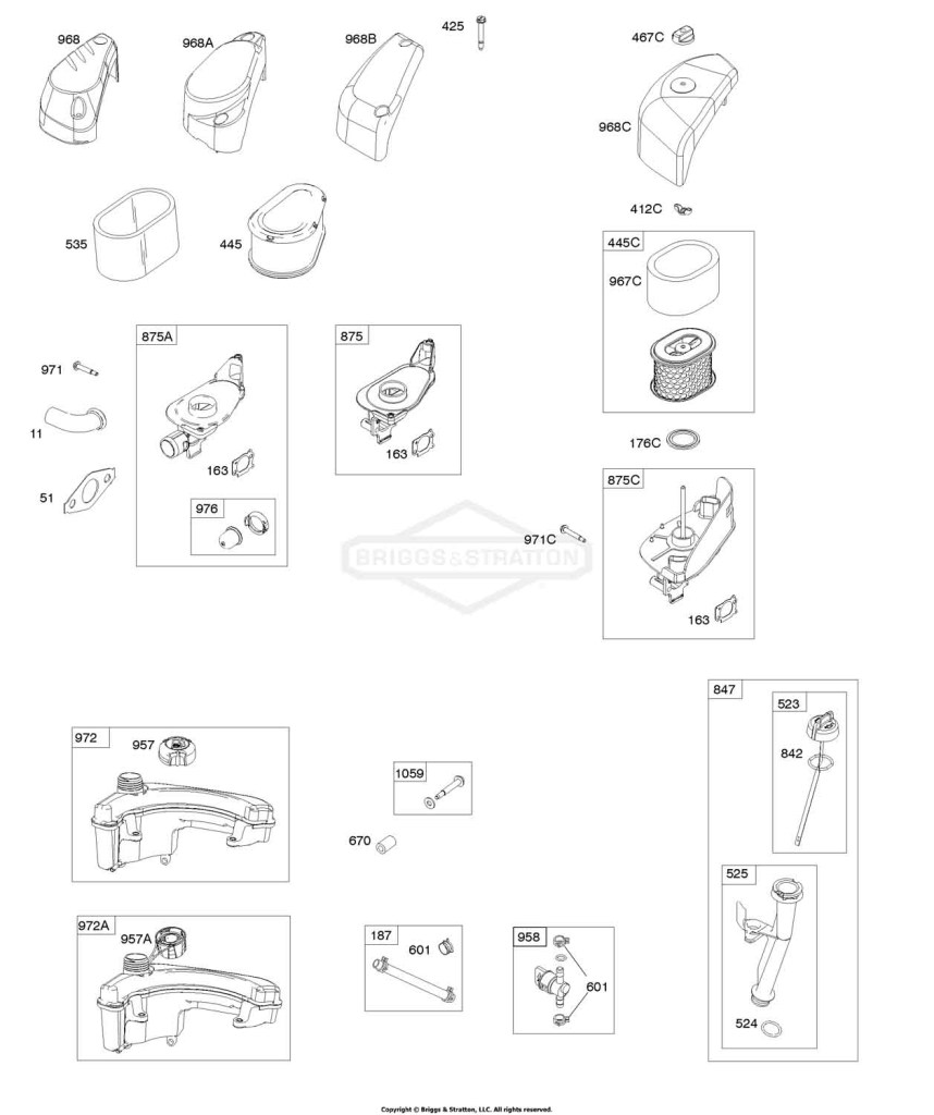 Air Cleaner, Fuel Supply, Lubrication
