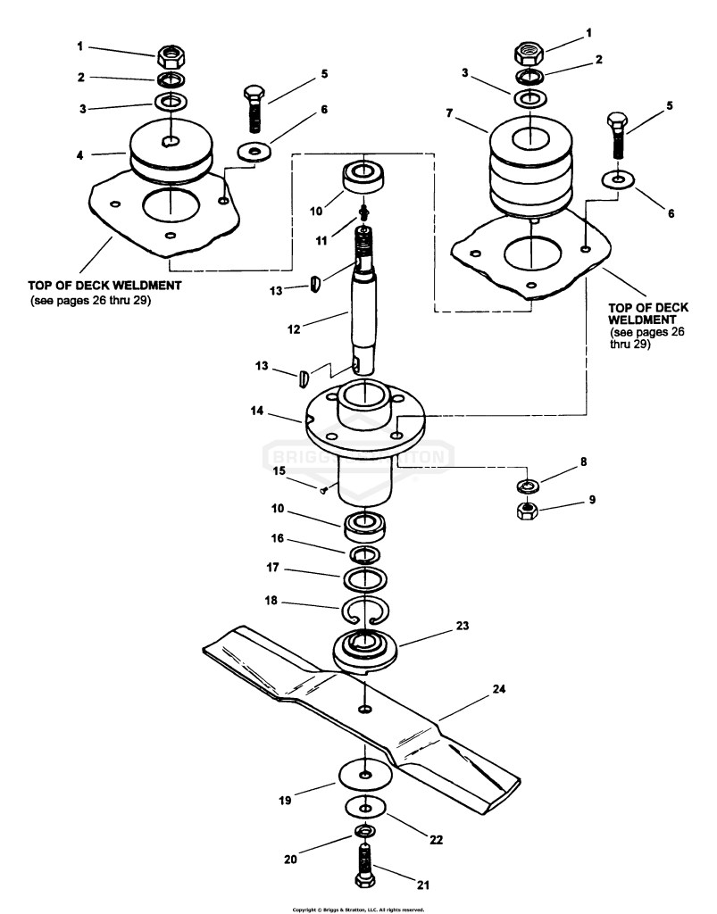 42, 48, 60 Deck Spindle Assembly