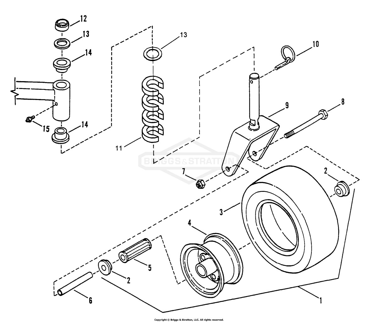Caster, Wheel & Tire Assembly