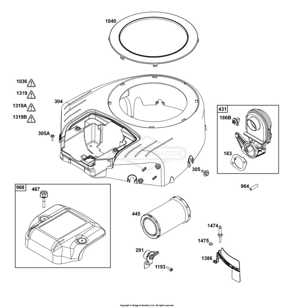 Blower Housing and Air Cleaner Group