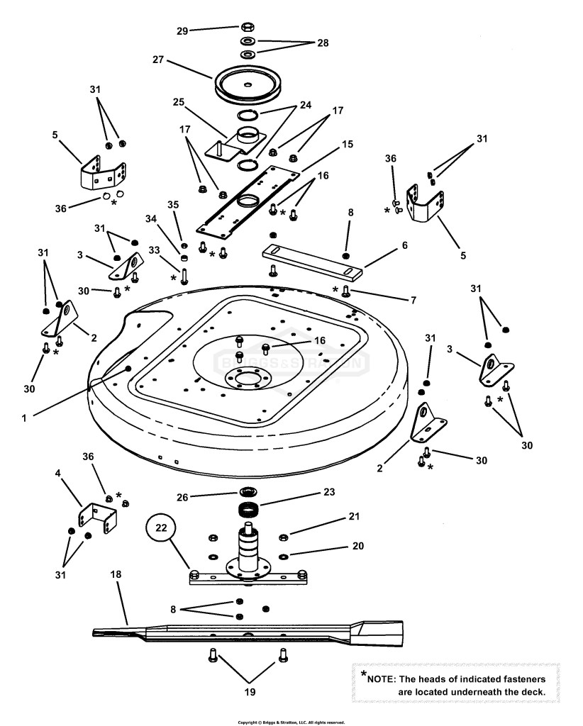 33 Mower Deck Assembly (Part 1)
