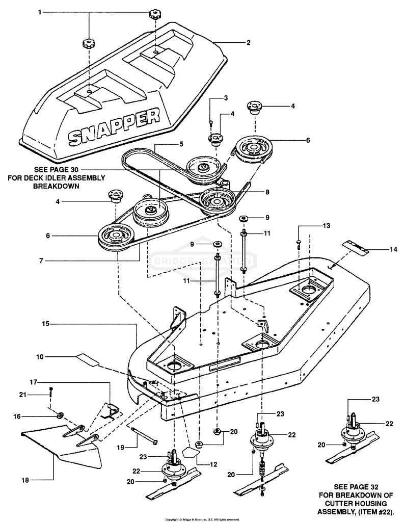 48 Mower Deck Assembly