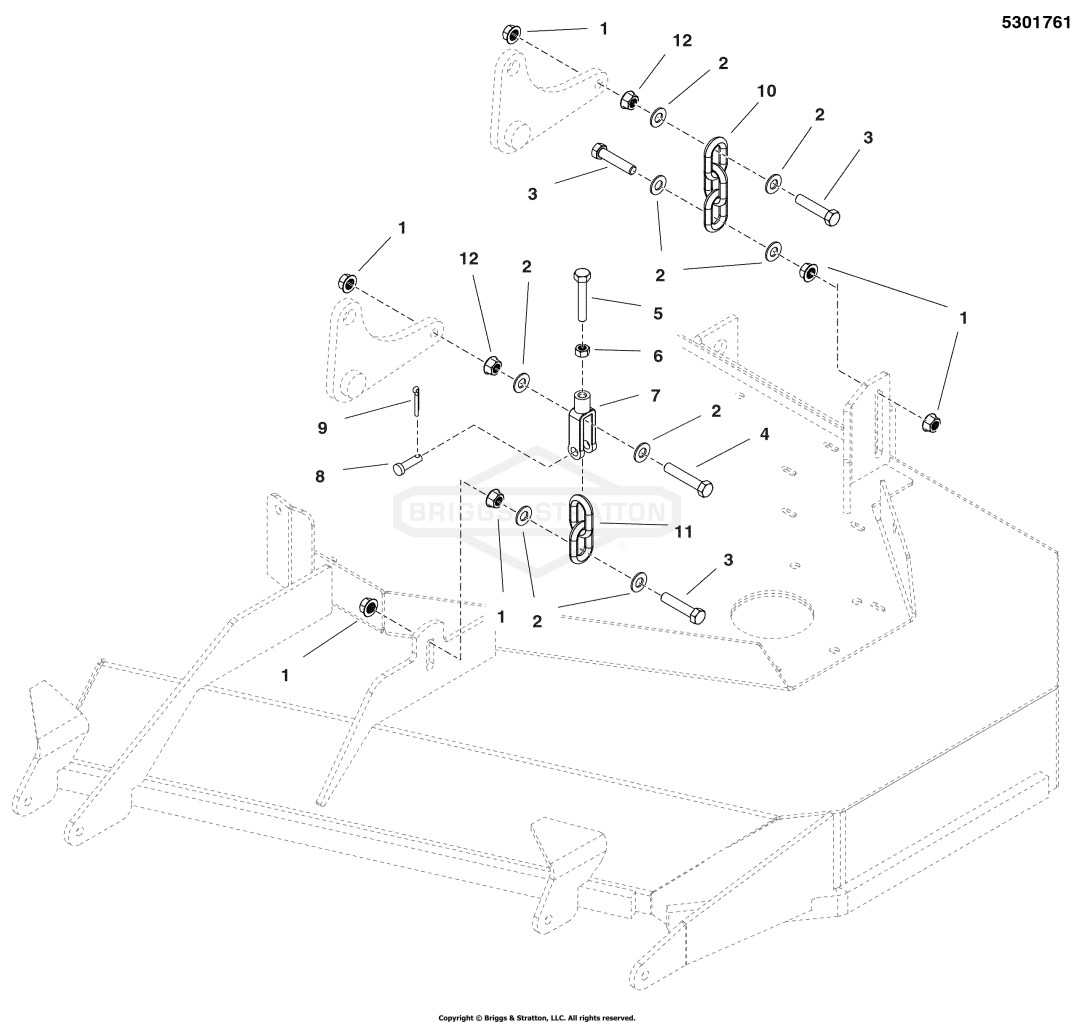 61 Mower Deck Group - Hanger Chains
