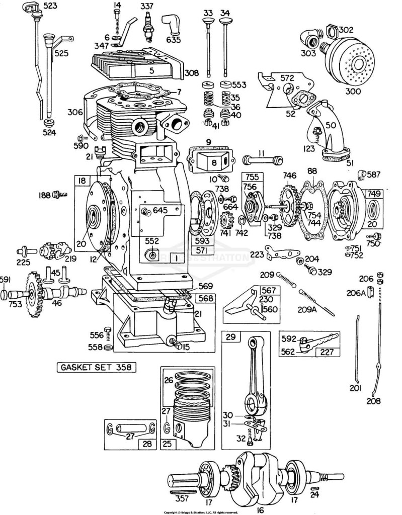 Cyl, Piston, Muffler, CrnkCse