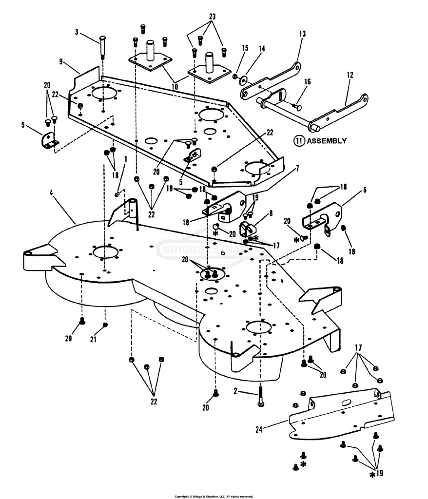 48 Cutting Deck Sub Assembly (P/N 57821)