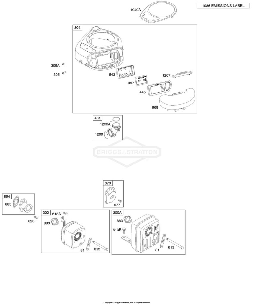 Air Cleaner, Blower Housing, Exhaust System