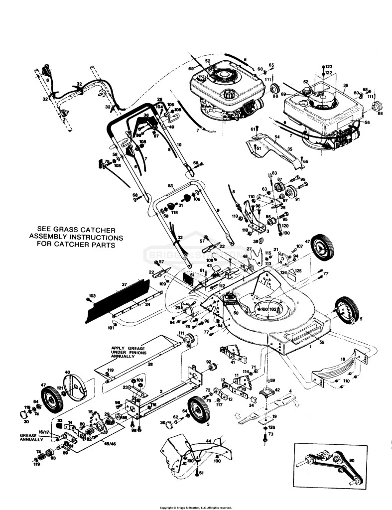 PARTS LIST FOR MODEL 1321PP (1691099) & (1691261)-21 Mower