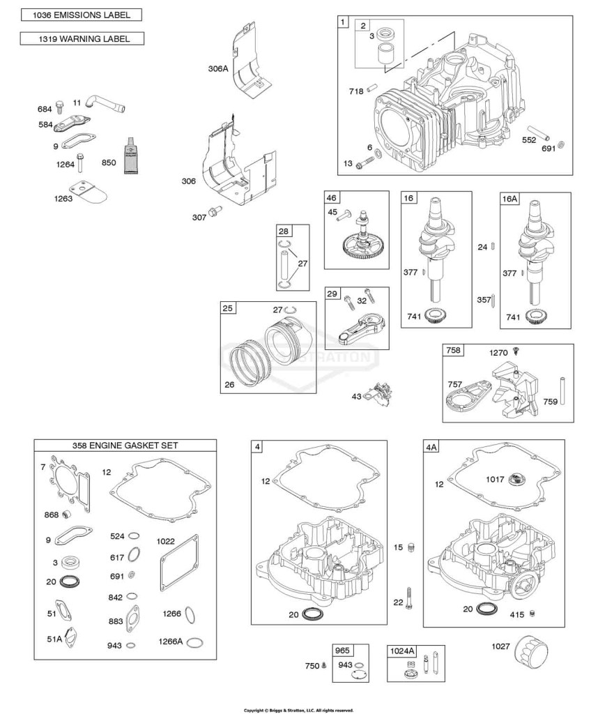 CAMSHAFT,CRANKSHAFT & COUNTER BALANCE, CYLINDER, ENGINE SUMP & BREATHER, LUBRICATION, PISTON, RINGS, CONNECTING ROD