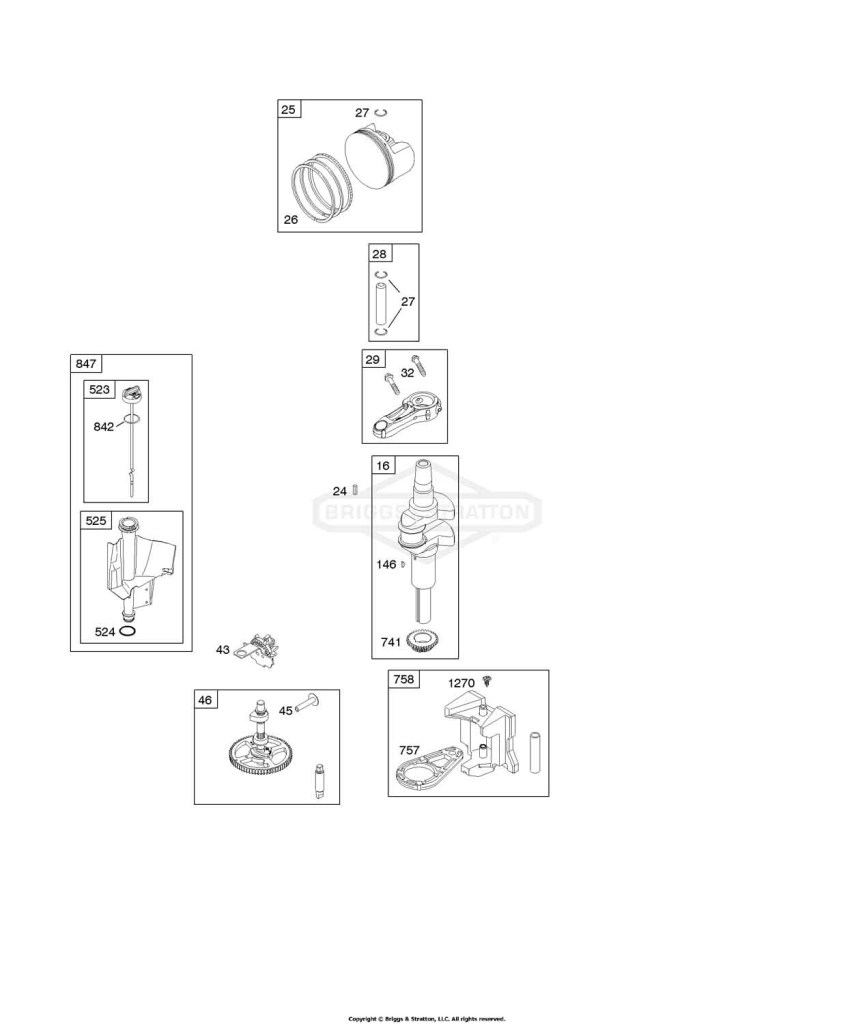 Camshaft, Crankshaft, Lubrication, Piston, Rings, Connecting Rod