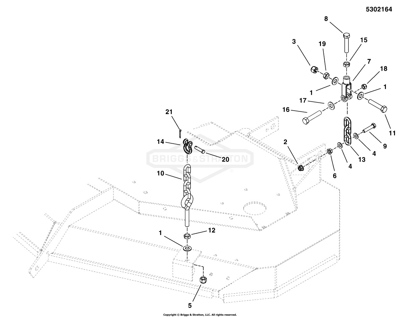 61 & 72 Mower Deck - Hanger Chains