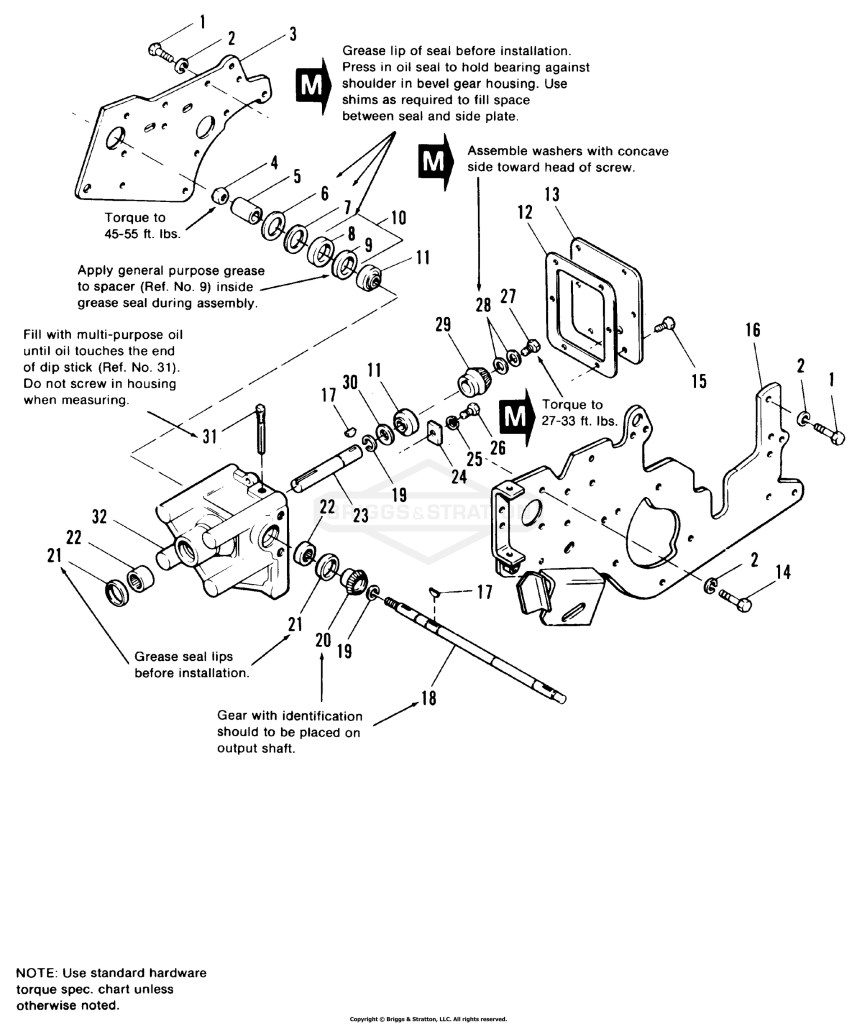 Bevel Gear & Side Plate Group
