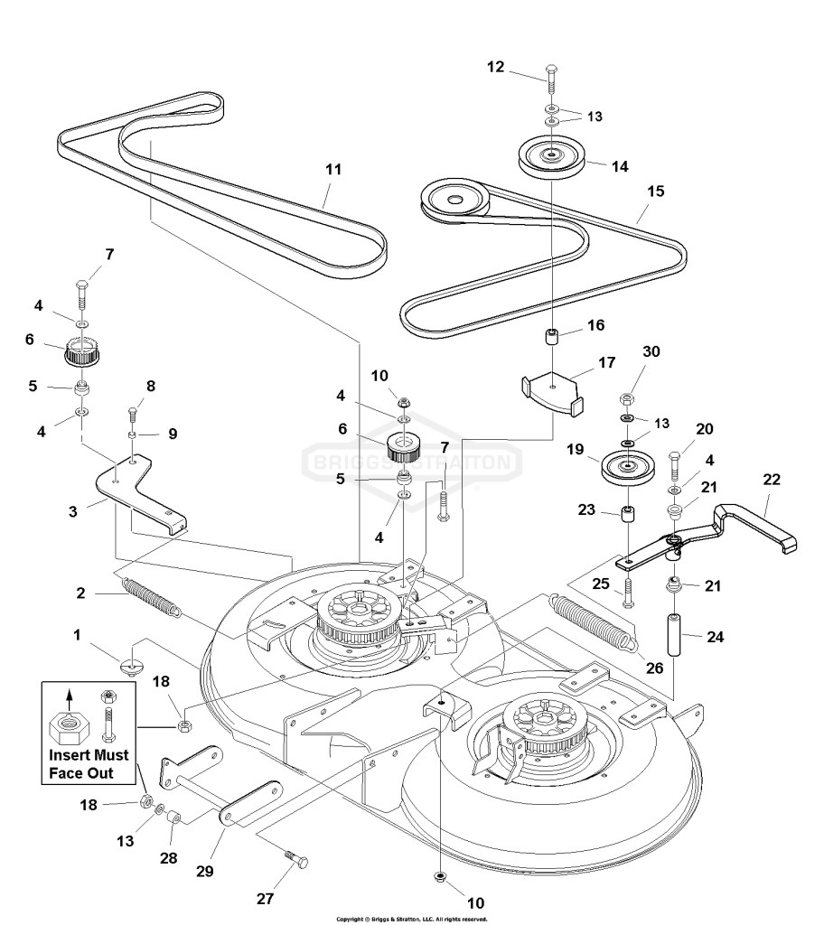 40 Mower Deck - Belt, Idler Arm & Hitch