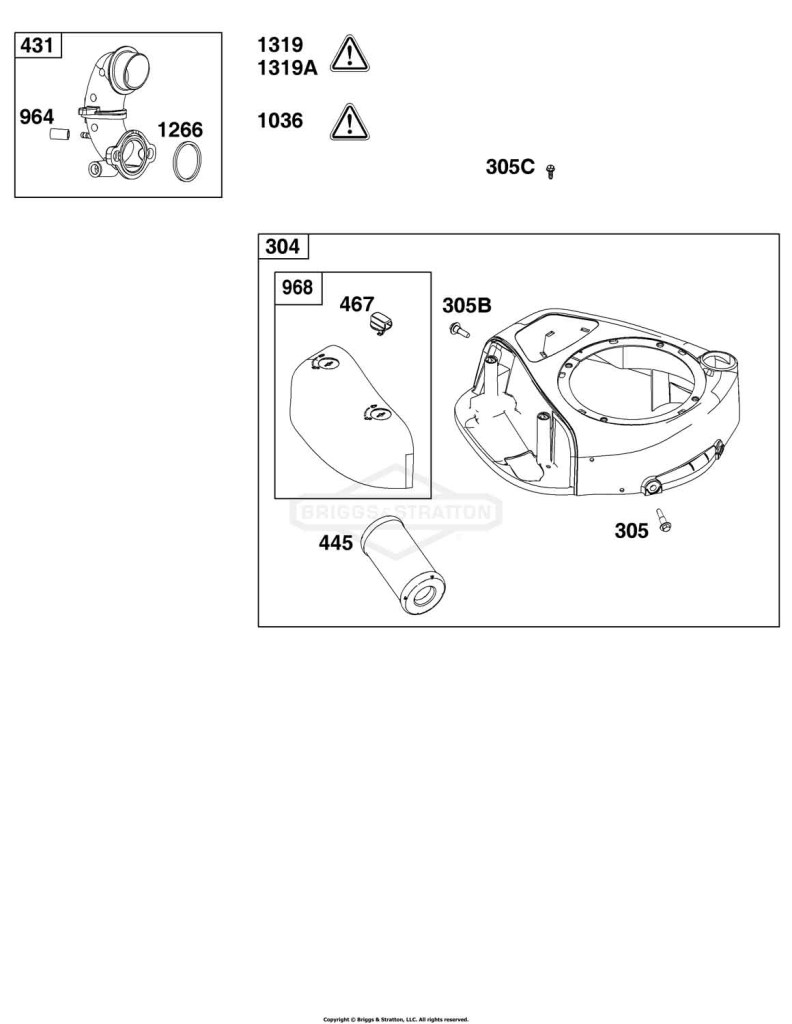 Blower Housing and Air Cleaner Group