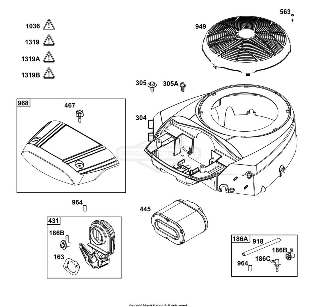Blower Housing and Air Cleaner Group