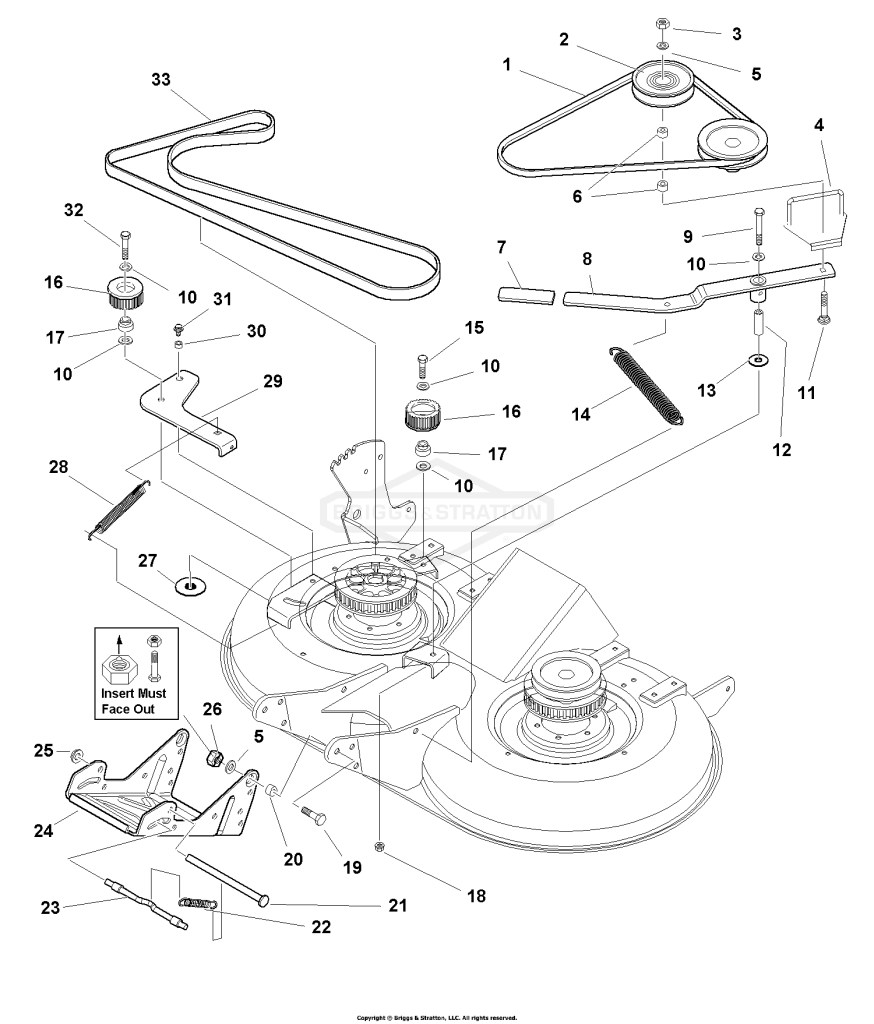 40 Mower Deck - Belt Idle Arm & Hitch