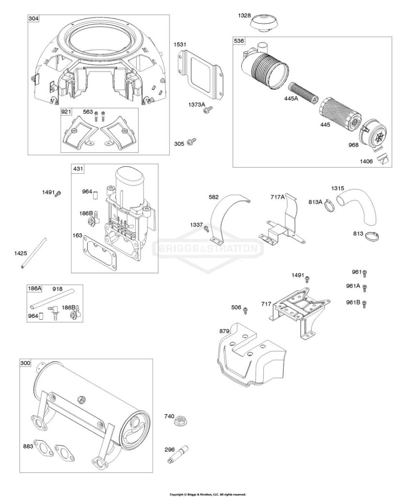 Blower Housing, Air Cleaner, Muffler