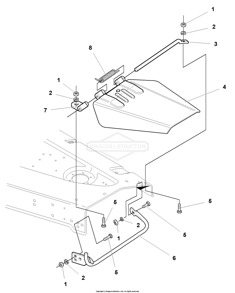 60 Mower Deck - Deflector & Stone Guard Group