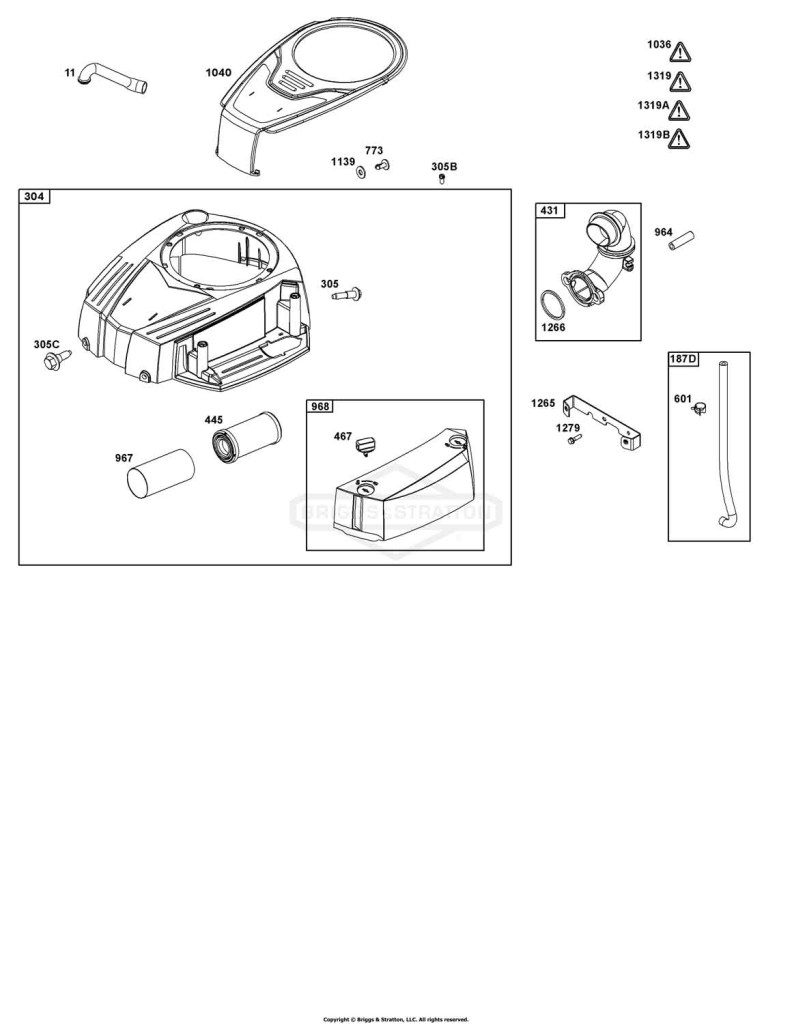 Blower Housing and Air Cleaner Group