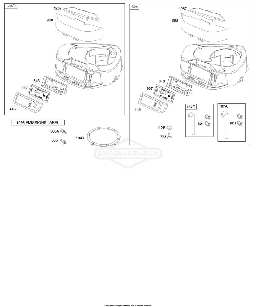 Air Cleaner, Blower Housing, Exhaust System