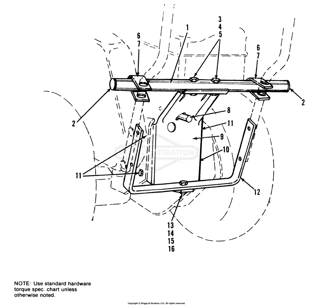 Draw Bar & Grass Catcher Adaptor Group