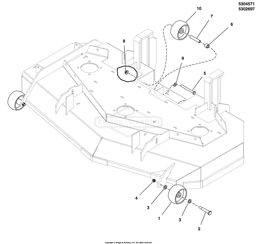 48 Mower Deck - Rollers