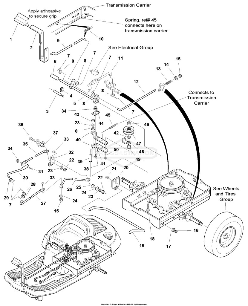 Controls Group - Hydro Transaxle - Hydro-Gear 311-0500