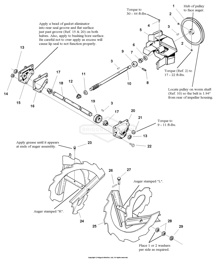 Auger Drive and Impeller Group