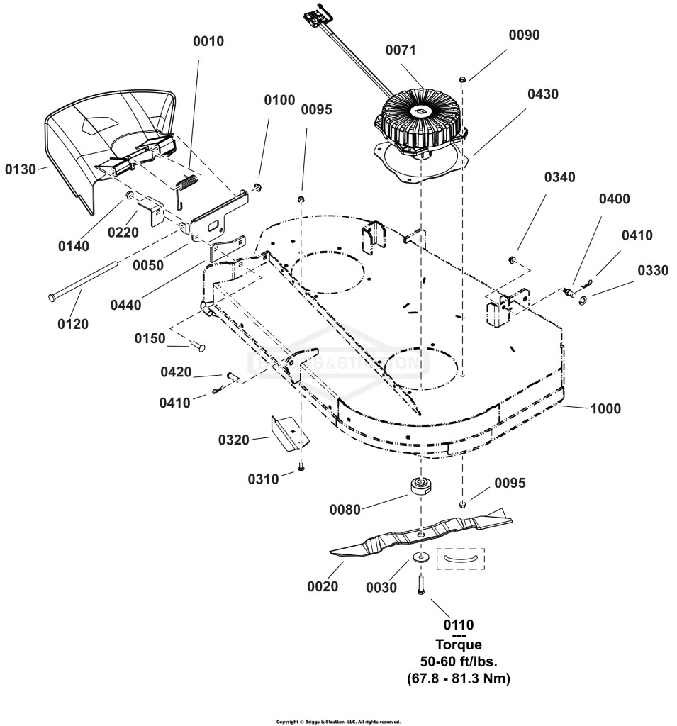 42 Mower Deck - Housing, Arbors & Blades Group